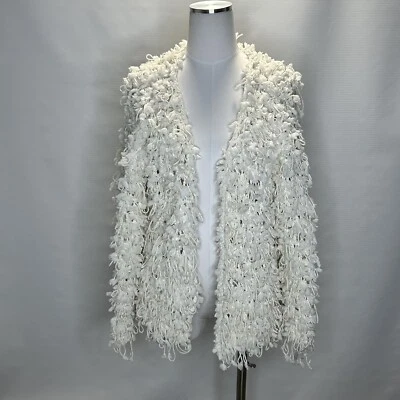 Windsor White Pom Blazer Jacket Womens Small Medium Open Front Streetwear - Image 1 of 4