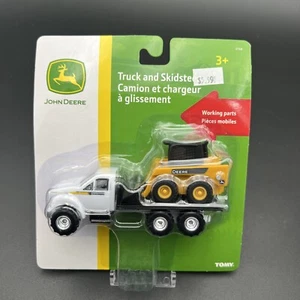 2018 Tomy  John Deere White Truck And Skidsteer NIP - Picture 1 of 10