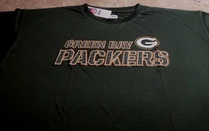 Camisa sintética cuello redondo de los Green Bay Packers 3XL verde poliéster majestuosa NFL - Imagen 1 de 2