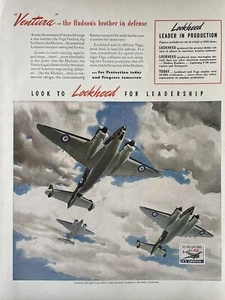 1941 Vintage Lockheed Aircraft Corporation print ad.  Lockheed for leadership  - Picture 1 of 1