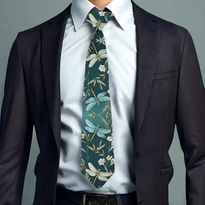 Floral Vintage Krawatte Elegant Accessoire für Hochzeiten Business Events, Geschenke - Bild 1 von 4