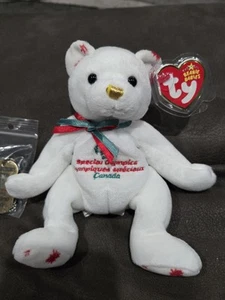 Ty Curageous der Bär Special Olympics mit Zertifikat, Flaggen und Etiketten - Bild 1 von 4