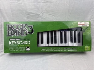 Microsoft Xbox 360 Rock Band 3 Wireless Keyboard + Strap + Manual, Mint In Box. - Picture 1 of 7