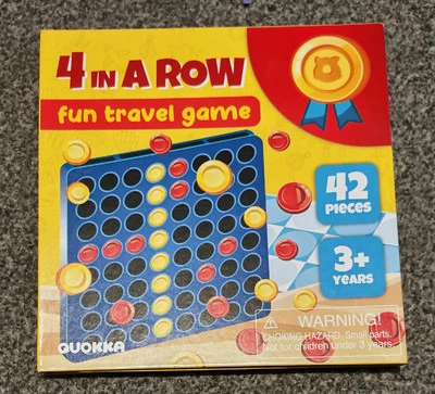 CHILDRENS CONNECT 4 IN A ROW TRAVEL GAME FOUR IN A LINE FAMILY FUN GAME - Image 1 of 2