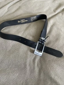 Boys BEN SHERMAN Black Leather Belt Size S 21-24 In - Picture 1 of 7