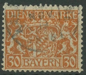Bayern Dienstmarken 1916/17 Bayerisches Staatswappen D 22 x gestempelt - Bild 1 von 1