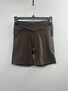 NWT Oner Active Unified Wrap Shorts Women's Medium Brown Athletic Performance - Picture 1 of 5