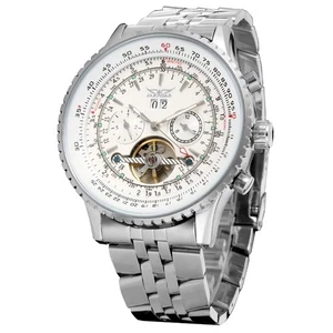 Men's Self Winding Waterproof Automatic Stainless Steel Skeleton Tourbillon C... - Picture 1 of 6