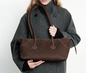 Margesherwood Boat Shopper Large Hush Nubuck Leather Tote Transformable - Picture 1 of 7