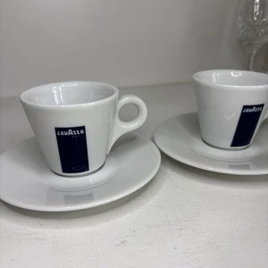 x2 Lavazza Expresso Cup & Saucer Set Coffee Italian CUP Cafe 50 ml - Picture 1 of 6