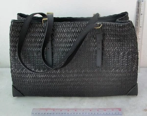 NEW Papyrus Handbag w/ Leather Straps XL & Light Weight Black - Picture 1 of 5