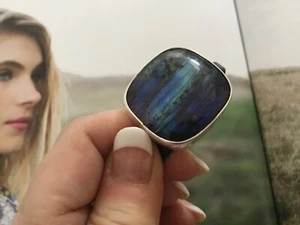 Mark White Designs Northern Lights Italian Leather & Labradorite Bracelet: NWOT! - Picture 1 of 11