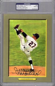 JUAN MARICHAL SIGNED HALL OF FAME GREATEST MOMENTS CARD MINT 9 PSA SLABBED - Picture 1 of 2