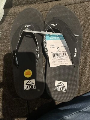 Sandalia Chancla Mujer Abanico Arrecife Amigable con el Agua RF1626 Color Negro Totalmente Nueva Foto 1 de 4