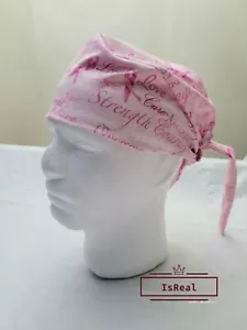 SURGICAL SCRUB CAP breast cancer , Handmade. Best comfort 100 cotton - Picture 1 of 6
