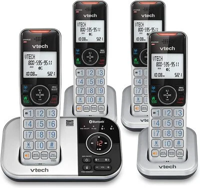 VTech DECT 6.0 Cordless Phone Answering System Bluetooth Call Block 4 Handsets - Image 1 of 4