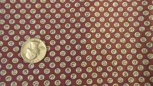 "Tela de algodón vintage CALICO FLORAL PUNTO SOBRE CIRUELA azul claro 1 yarda/42" - Imagen 1 de 1