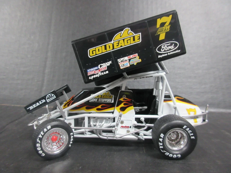 GMP 1997 Jeff Swindell # 7TW - Gold Eagle Leak Stoppers 1:25th Sprint Car - Image 1 of 4