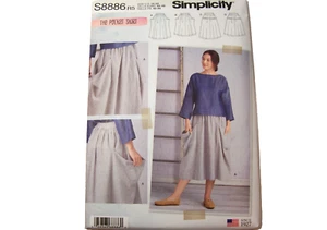 Simplicity Pocket Skirt Variations Uncut Pattern S8886 R5 Misses' Size 14-22 B43 - Picture 1 of 4