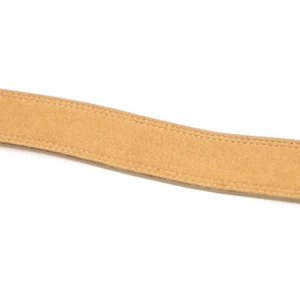 KOREA GENUINE LEATHER NECK STRAP WIDTH 40MM CHOOSE COLOR(GOLD/DARK BROWN/BLACK) - Picture 1 of 19