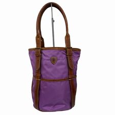 Felisi 05-57 Tote Bag Bucketround Bottom Nylon Leather Purple Brown Men'S Women'