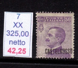 Castelrosso Michetti e Floreale soprastampati 50 c nuovi gomma integra - Imagen 1 de 1
