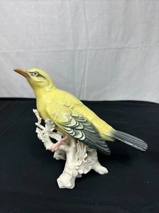 Karl Ens Bird Figurine Porcelain Yellow Oriole Glossy Finish Made in Germany - Picture 1 of 19