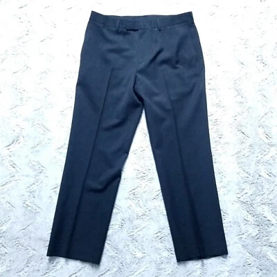 John Henry Dress Pants Mens 34x29 Black Flat Front Straight Relaxed Dark Wash - Image 1 of 4