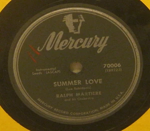 Summer Love RALPH MARTIERE and His Orchestra Flexible 78 Phonograph Record - Picture 1 of 1