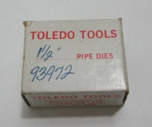4 Piece Toledo Tools 1 1/2" HS Pipe Dies 939972 - Picture 1 of 5