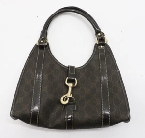 GUCCI Jackie 1961 GG Canvas Dark Brown Hobo Bag - Picture 1 of 16