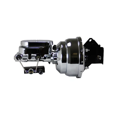 Ford F100 1957-72 8 pulgadas cromo potenciador de freno con maestro de disco de 1 pulgada de diámetro Foto 1 de 4