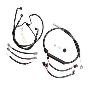 Kit de cables de freno de embrague extendido Harley para barra Touring de 12" 2021-2023 sin ABS - Imagen 1 de 8