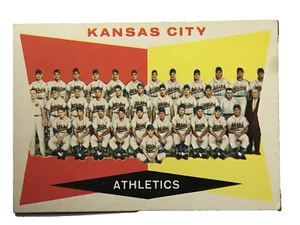 1960 Topps Baseball #413 Kansas City Athletics Team Vintage Baseball Card EX - Picture 1 of 2