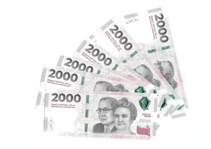 BILLETES CORRELATIVOS M4728 ARGENTINA 2023 - 2000 PESOS SIN CIRCULAR (6 piezas) DE PAQUETE - Imagen 1 de 2