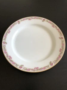 Limoges Old Abbey France Purple And Pink Flowers Gold Trim Plate - 7-5/8” - Picture 1 of 4