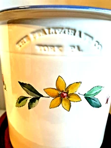 PFALTZGRAFF YORK PA - UTENSIL HOLDER CROCK, MINT COND/6"H 6 1/4"W GARDEN BREEZE - Picture 1 of 7