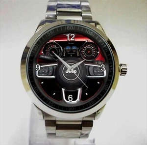 Top Quality! 2023 Jeep Wrangler Steering Wheel Unisex Sport Metal Watch!! - Picture 1 of 2