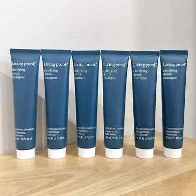 Lot of 6 ~ Living Proof Clarifying Detox Shampoo ~ 1 oz 30 mL Each ~ Travel Size - Image 1 of 2