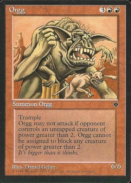 Orgg - Medium Play MTG Fallen Empires - Image 1 of 1