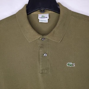 Lacoste Polo Shirt Mens 6 XL Green Gator Pique Cotton - Picture 1 of 11