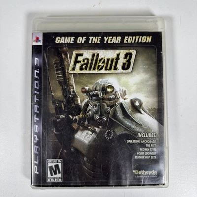 Fallout 3 Game of the Year Edition PlayStation 3 Video Game w Manual No Poster - Image 1 of 2