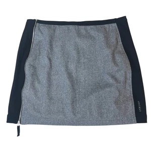 Skhoop Grey Wool Blend Mini Skirt Side Zip Outdoor Activewear  - Picture 1 of 7