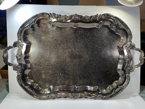 ANTIQUE F.B. ROGERS SILVER Co. TRADEMARK 1883 SILVER-PLATED LARGE TRAY Ex. Cond. - Picture 1 of 24