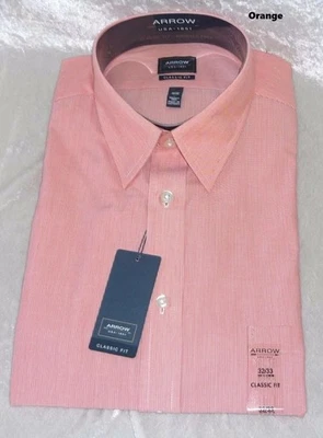 Men's Dress Shirt Arrow Mini Striped Long Sleeves size S NEW - Image 1 of 2