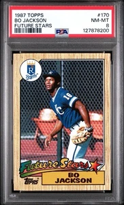 1987 Topps Baseball Bo Jackson Future Stars PSA 8 #170-PSA 8 Bo Jackson-Novato  - Imagen 1 de 2