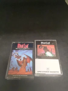 Meatloaf Bat Out Of Hell 1&2 Cassette Tape Lot Rock Jim Steinman Back Into Hell - Picture 1 of 4