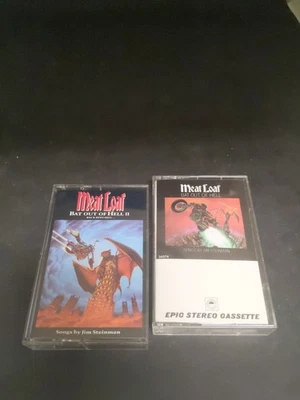 Meatloaf Bat Out Of Hell 1&2 Cassette Tape Lot Rock Jim Steinman Back Into Hell - Image 1 of 4