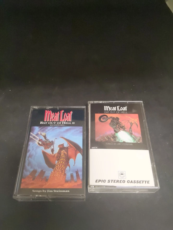 Meatloaf Bat Out Of Hell 1&2 Cassette Tape Lot Rock Jim Steinman Back Into Hell - Image 1 of 4