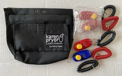 Bolsa de cinturón Karen Pryor Terry Ryan Clicker Training negra + 4 clickers Foto 1 de 4